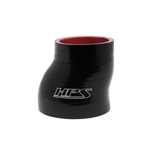 Load image into Gallery viewer, HPS 2&quot; 2.5&quot; ID, 3&quot; Long High Temp 4 ply Reinforced Silicone Offset Reducer (HTSOR-200-250-BLK)