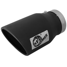 Load image into Gallery viewer, aFe MACH Force-Xp 409 Stainless Steel Clamp-on Exhaust Tip Black Left Side Exit (49T50702-B12)