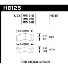 Load image into Gallery viewer, Hawk Performance Performance Ceramic Brake Pads (HB125Z.650)