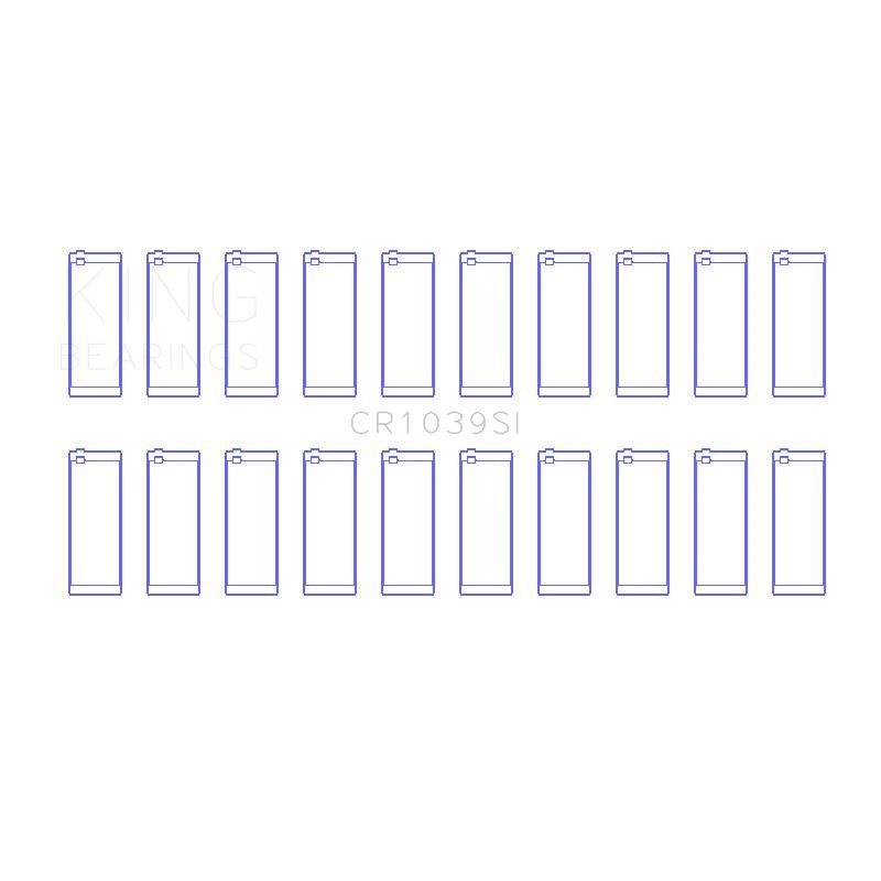 King Engine Bearings Connecting Rod Bearing Set for 1999-2004 Ford F-350 Super Duty (CR1039SI0.75)