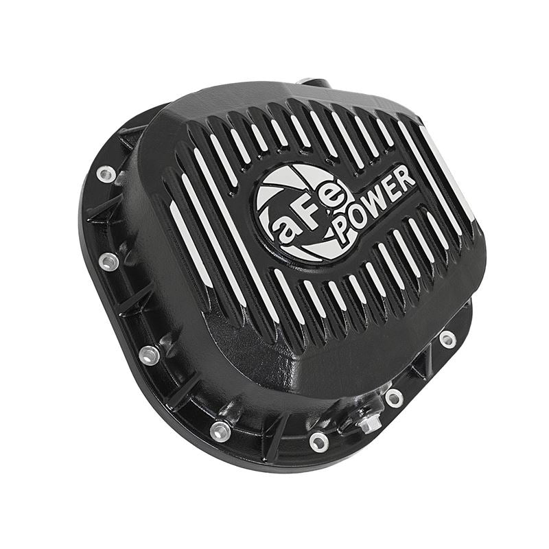 aFe Pro Series Differential Cover Black w/ Machined Fins and Gear Oil (10.25/10.50-12) (46-70022-WL)