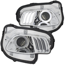 Load image into Gallery viewer, ANZO USA 2014-2016 Jeep Cherokee Projector Headlights Chrome clear w/ white and Red (111354)