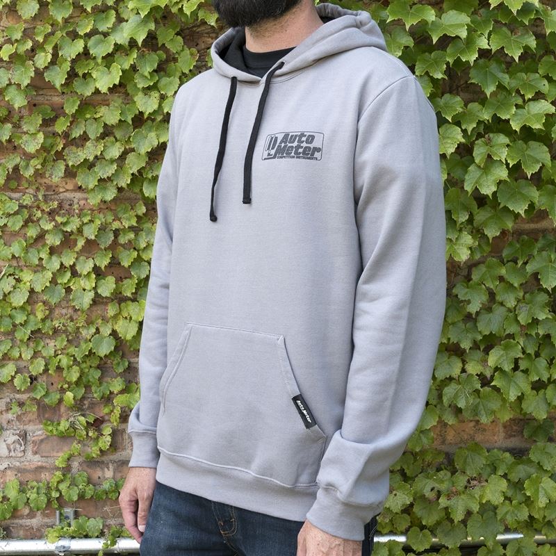 AutoMeter Gray Competition Pullover Hoodie - Adult Large (0449M)