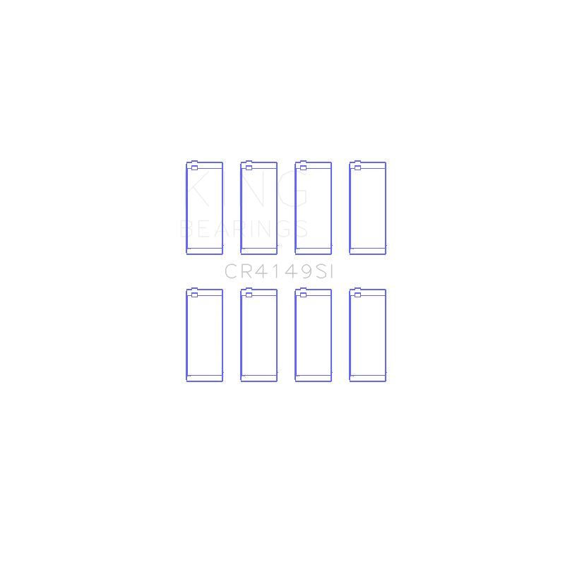 King Engine Bearings Connecting Rod Bearing Set for 1995-2002 Saturn SC1 (CR4149SI)