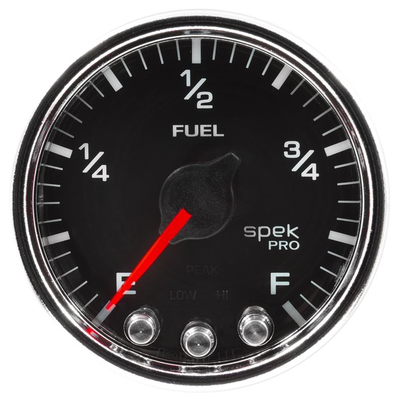 AutoMeter Spek-Pro Gauge Fuel Level 2 1/16in 0-270 Programmable Blk/Chrm (P31231)