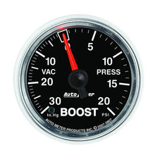 Load image into Gallery viewer, AutoMeter GS 52mm 30 in Hg/20 psi Mechanical Vacuum/Boost Gauge (3807)