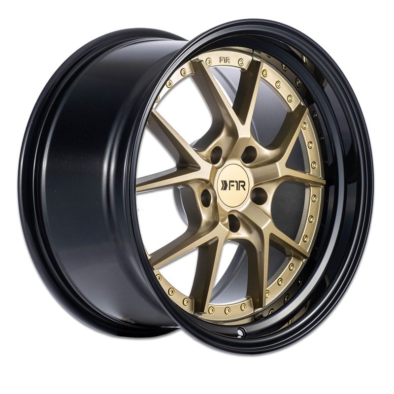 F1R F105 19x8.5 - Gold/ Black Lip Wheel