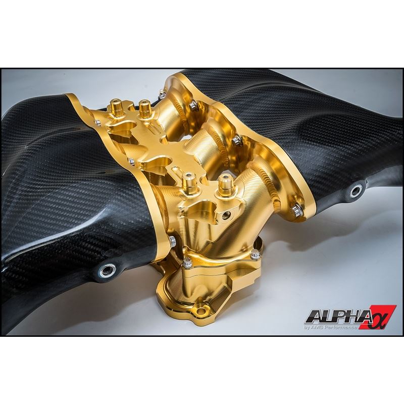 ALPHA R35 Carbon Fiber Intake Manifold - w/ Aux Fuel Rail (12 injectors), Custom (ALP.07.08.0101-28)