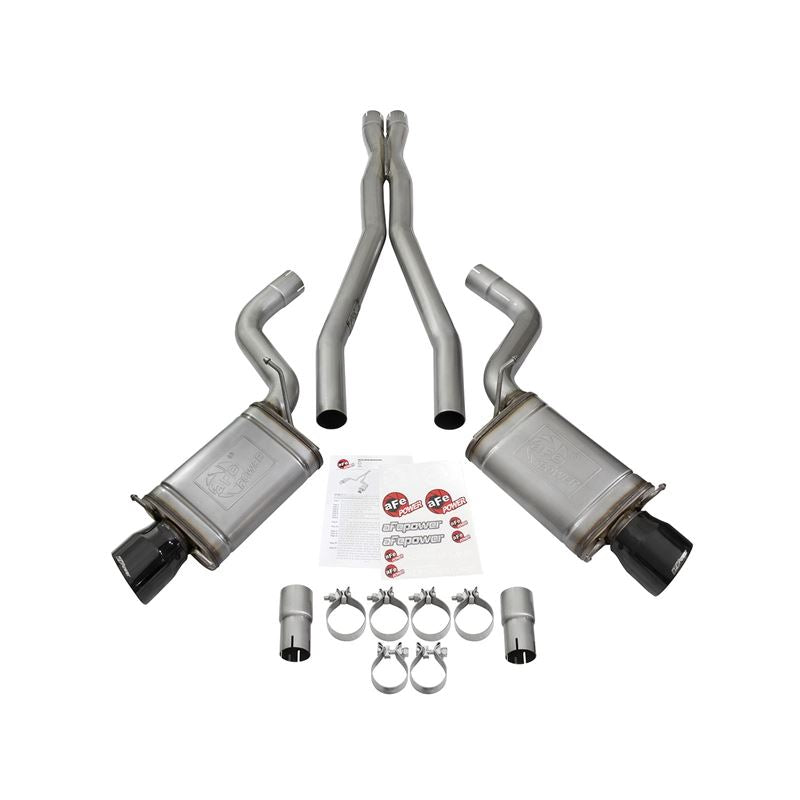 aFe MACH Force-Xp 3 IN 304 Stainless Steel Cat-Back Exhaust System w/Black Tip (49-34063-B)