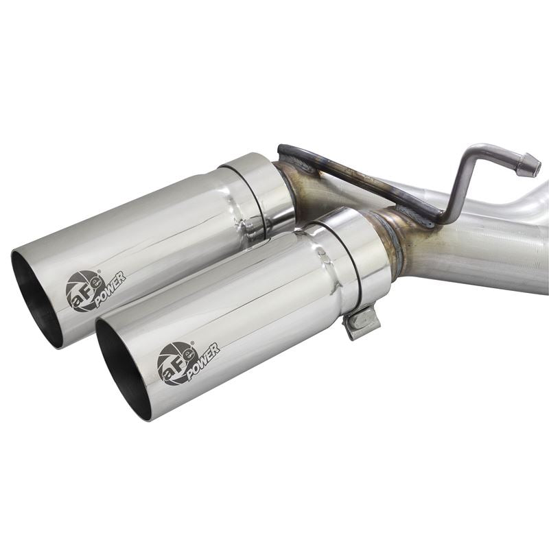 aFe Rebel Series 3 IN to 2-1/2 IN 409 Stainless Steel Cat-Back Exhaust w/ Polish Tip (49-43081-P)