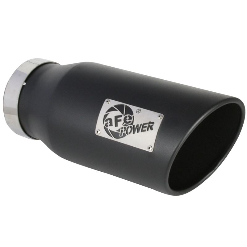 aFe MACH Force-Xp 409 Stainless Steel Clamp-on Exhaust Tip Black Right Side Exit (49T50701-B15)