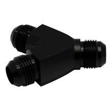 Load image into Gallery viewer, DeatschWerks 10AN Male Flare to 10AN Male Flare to 10AN Male Flare Y Fitting - Anodized Matte Black(6-02-0707-B)