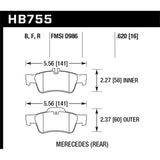 Hawk Performance HPS 5.0 Brake Pads (HB755B.620)