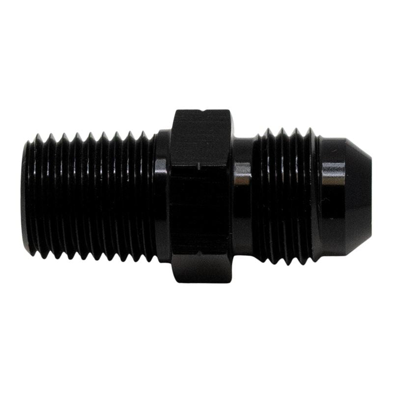 DeatschWerks 6AN Male Flare to 1/4in Male NPT Adapter - Anodized Matte Black(6-02-0901-B)