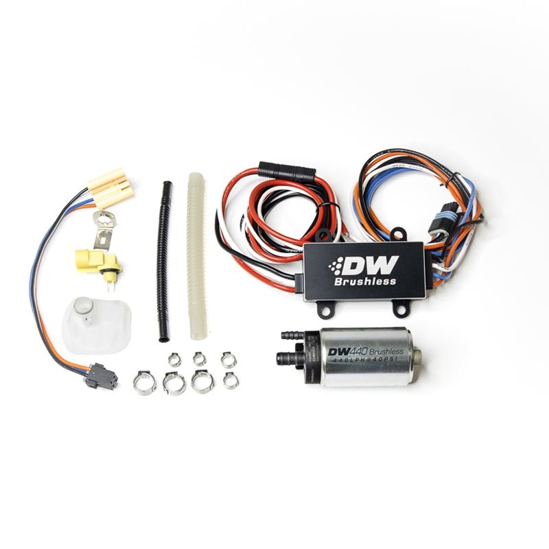 Deatschwerks 440lph in-tank brushless fuel pump+single/dual speed controller w/9-0906 install kit 9-442-C102-0906