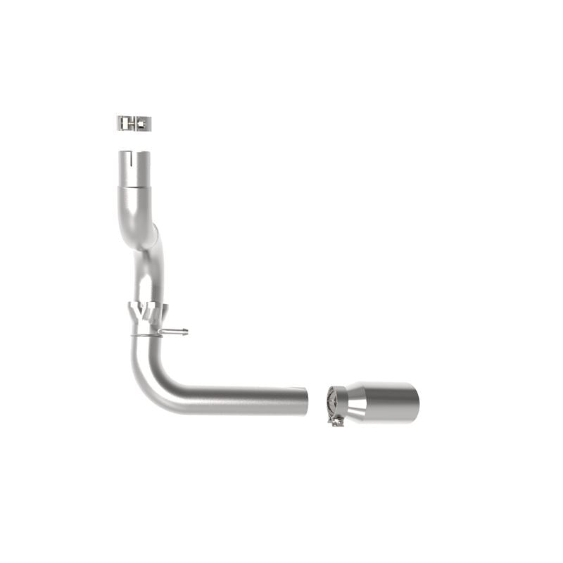 aFe Large Bore-HD 3 IN 304 Stainless Steel DPF-Back Exhaust System w/Polished Tip(49-38092-P)