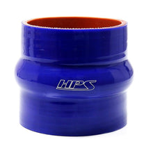 Load image into Gallery viewer, HPS 3.25&quot; ID, 4&quot; Long High Temp 4 ply Reinforced Silicone Hump Coupler Hos (HTSHC-325-L4-BLUE)