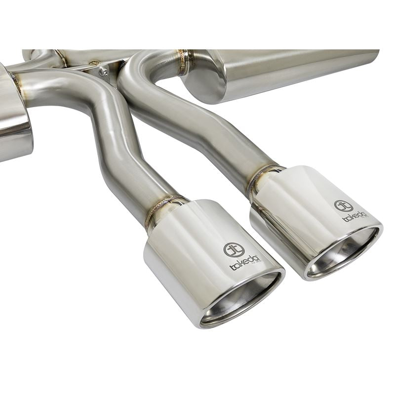 Takeda 3 IN 304 Stainless Steel Cat-Back Exhaust System w/ Polished Tips (49-36621-P)