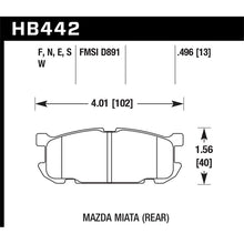 Load image into Gallery viewer, Hawk Performance DTC-60 Disc Brake Pad (HB442G.496)