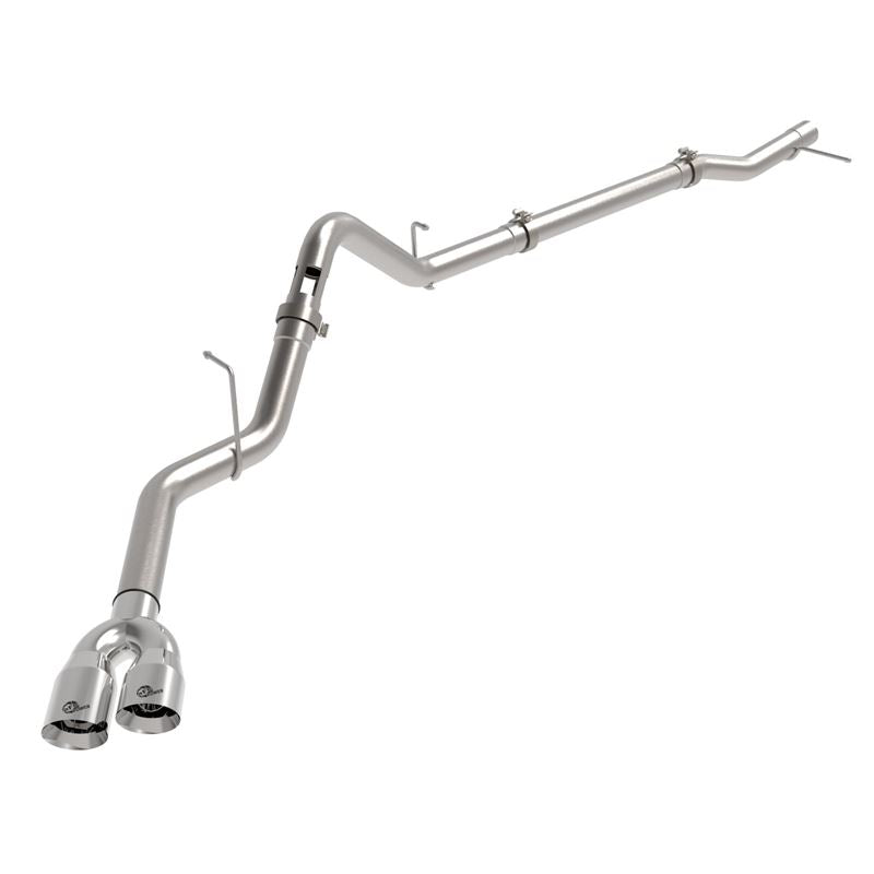 aFe Rebel XD Series 3 IN 304 Stainless Steel DPF-Back Exhaust w/Dual Polished Tips (49-34145-P)