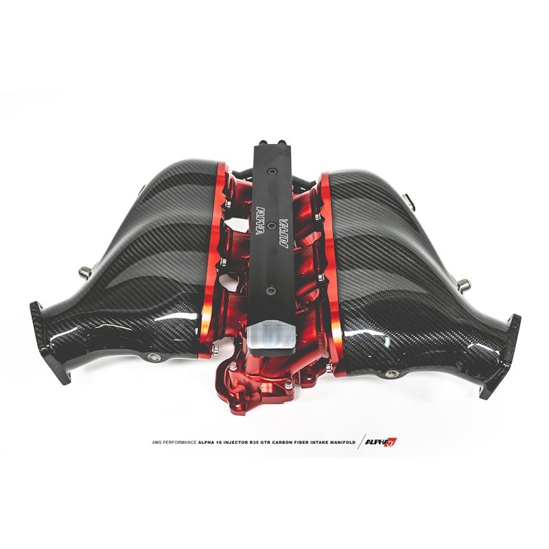 ALPHA Performance 18 Injector R35 GT-R Carbon Fiber Intake Manifold - Green (ALP.07.08.0101-86)