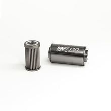 Load image into Gallery viewer, Deatschwerks In-line fuel filter element and housing kit stainless steel 40 micron-8AN 110mm (8-03-110-040K)