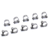 HPS #12 Stainless Steel Fuel Injection Hose Clamps 10pc Pack 25/64