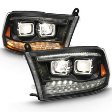 Load image into Gallery viewer, ANZO USA Projector Headlight Set w/Switchback Chrome w/Amber Pair (111442)