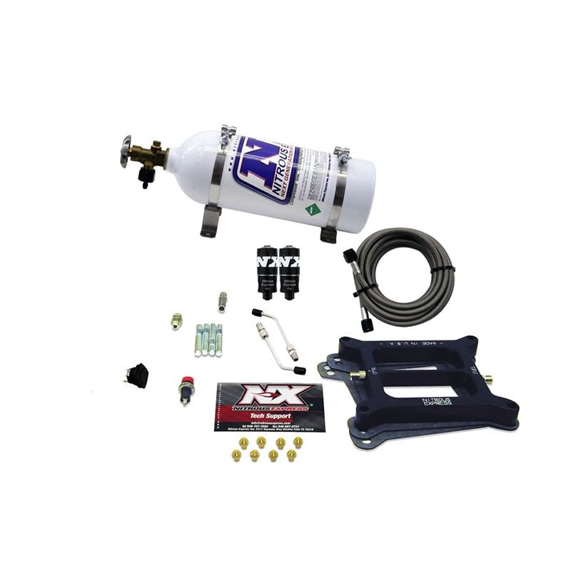 Nitrous Express 4150 Hitman 4-BBL Nitrous Kit (100-200HP) w/5lb Bottle (40040-05)