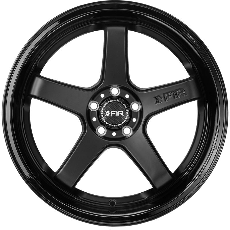 F1R FC5 18x9.5 - Matte Black/Gloss Black Lip Wheel