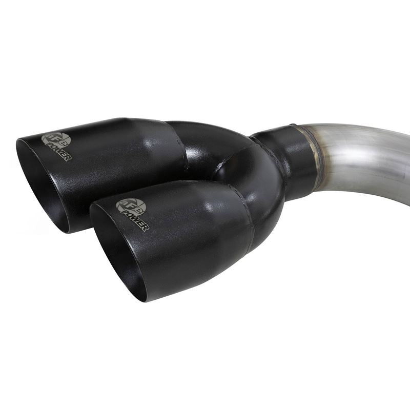 aFe Rebel XD Series 3 IN 304 Stainless Steel DPF-Back Exhaust w/ Dual Black Tip for 2020-2021 Chevrolet Silverado 1500(49-34129-B)