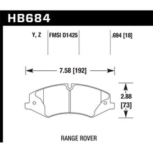 Load image into Gallery viewer, Hawk Performance Performance Ceramic Brake Pads (HB684Z.694)