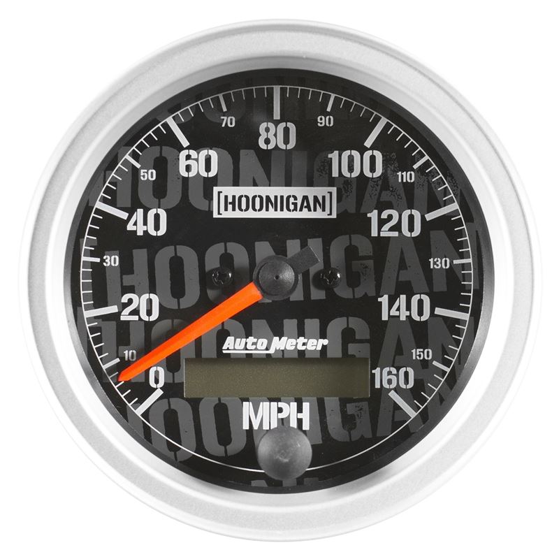 AutoMeter Hoonigan 87mm 160 MPH Full Electronic Program w/ LCD ODO Speedometer Gauge (4488-09000)