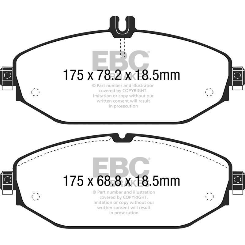 EBC Redstuff Ceramic Low Dust Brake Pads (DP32214C)