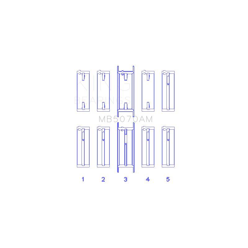 King Engine Bearings Main Bearing Set for 1973 Audi Fox (MB5070AM0.25)