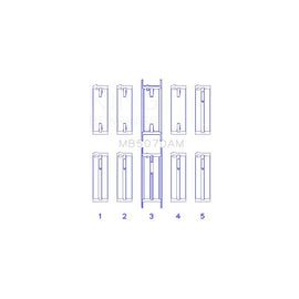 King Engine Bearings Main Bearing Set for 1973 Audi Fox (MB5070AM0.25)