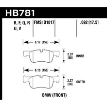 Load image into Gallery viewer, Hawk Performance DTC-50 Brake Pads (HB781V.692)