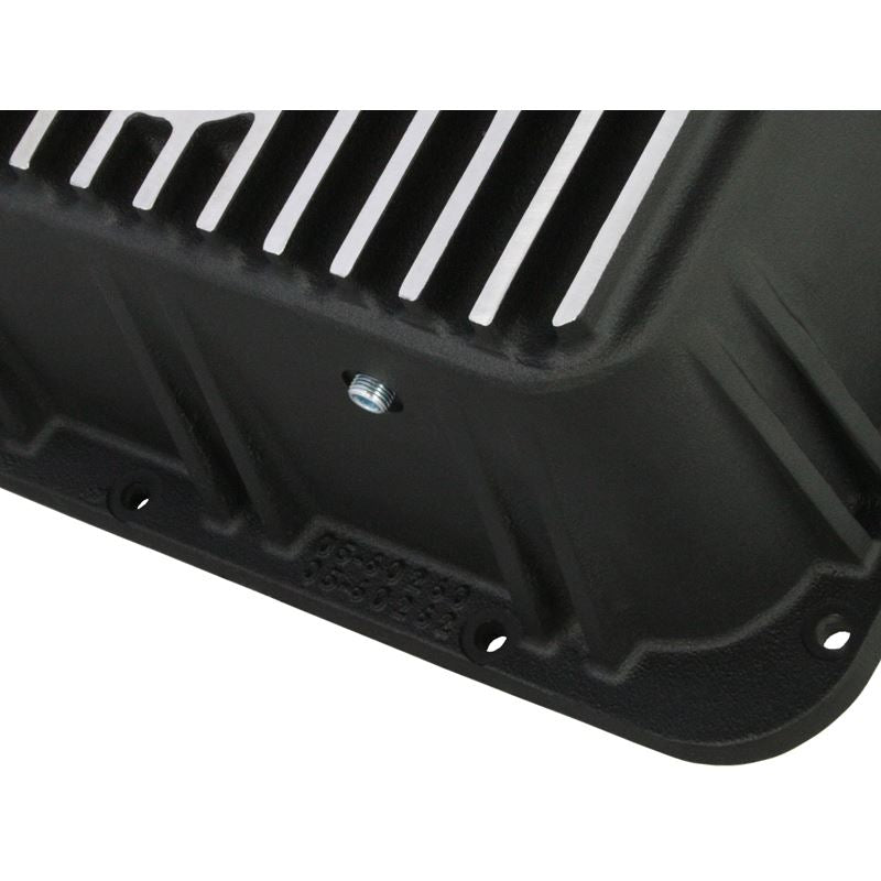 aFe Power Transmission Pan Black w/ Machined Fins (46-70072)