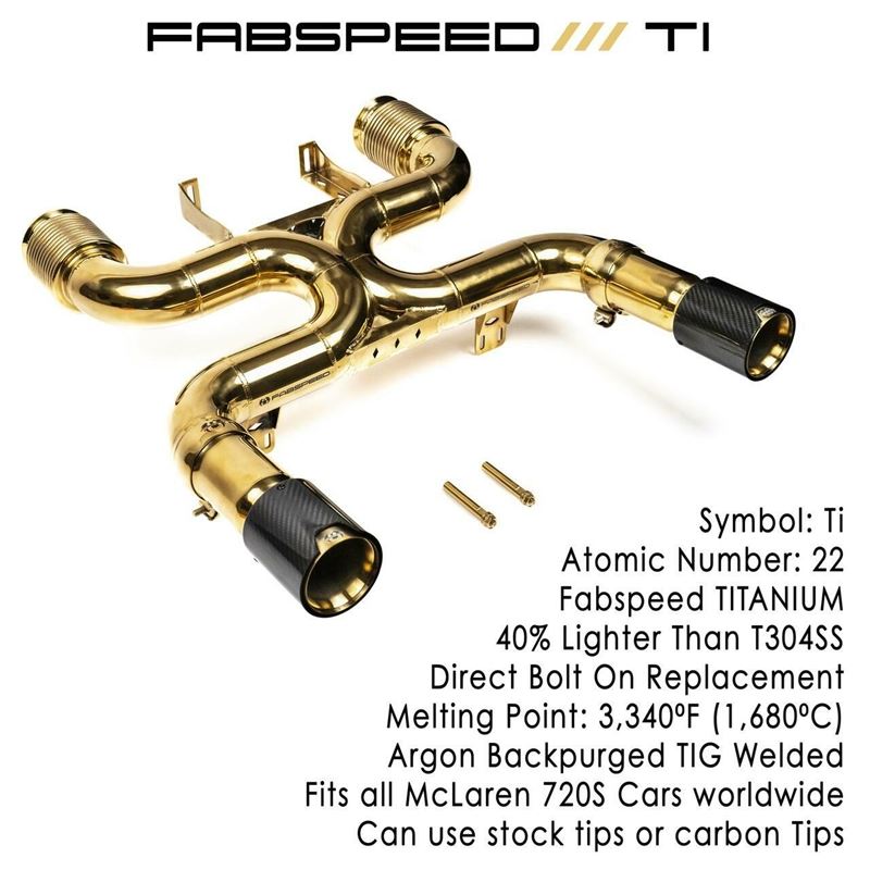 Fabspeed 720S Supreme Titanium X-Pipe Exhaust System (17+)(FS.MCL.720S.GLDTI.T)