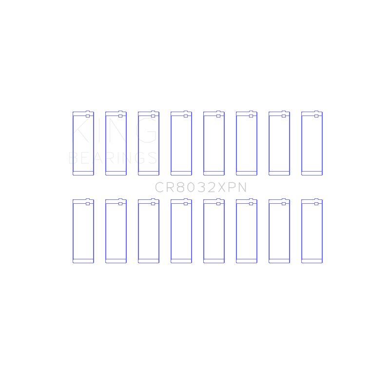 King Engine Bearings Connecting Rod Bearing Set for 2011-2022 Dodge Challenger (CR8032XPN0.5)