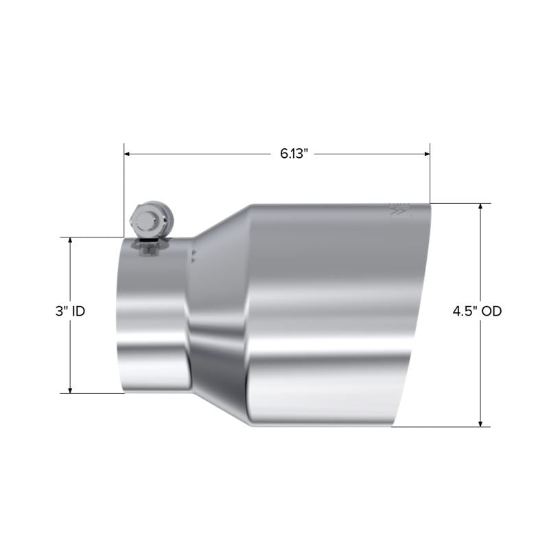 MBRP Exhaust 3in. Inlet Exhaust Tip. T304 Stainless Steel (T5180)