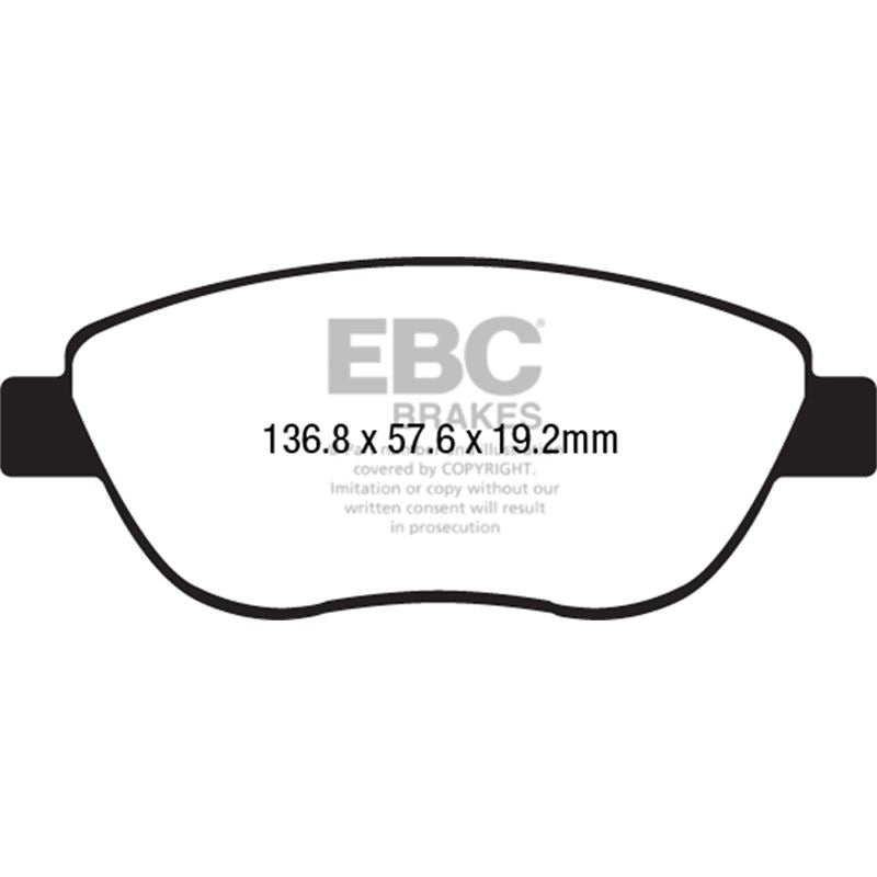 EBC Redstuff Ceramic Low Dust Brake Pads (DP32212C)