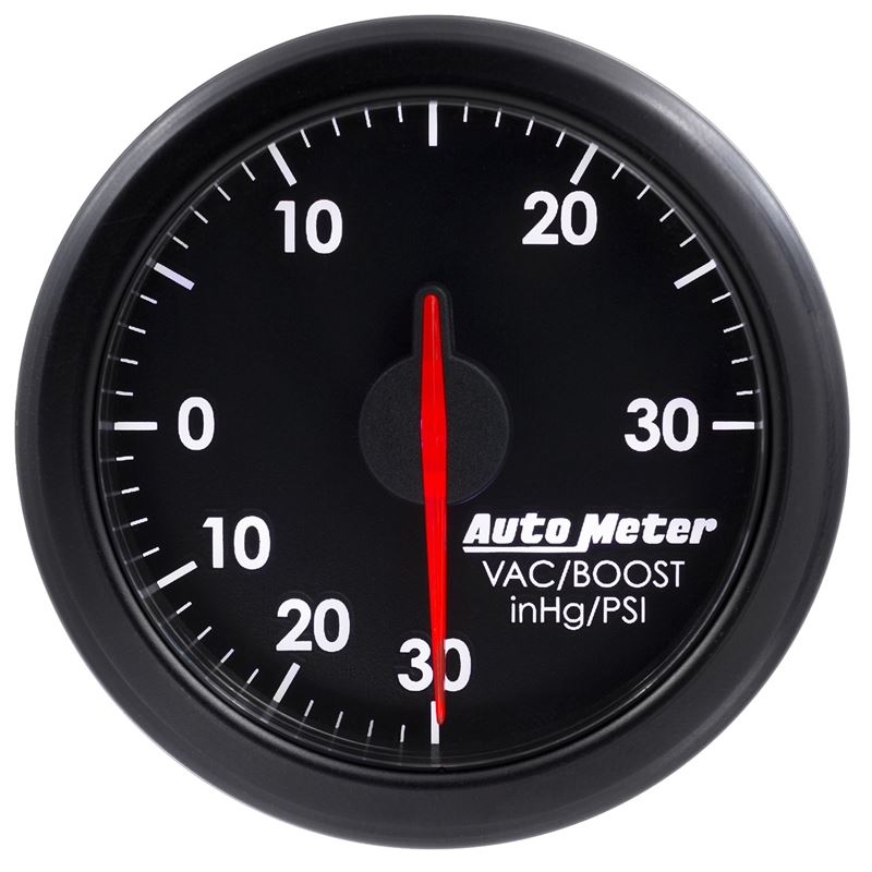 AutoMeter Airdrive 2-1/6in Boost/Vac Gauge 30in HG/30 PSI - Black (9159-T)