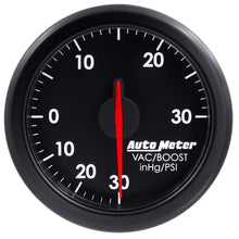 Load image into Gallery viewer, AutoMeter Airdrive 2-1/6in Boost/Vac Gauge 30in HG/30 PSI - Black (9159-T)