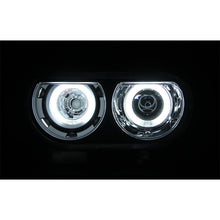 Load image into Gallery viewer, ANZO USA 2008-2014 Dodge Challenger Projector Headlights w/ Halo Black (CCFL) (121308)