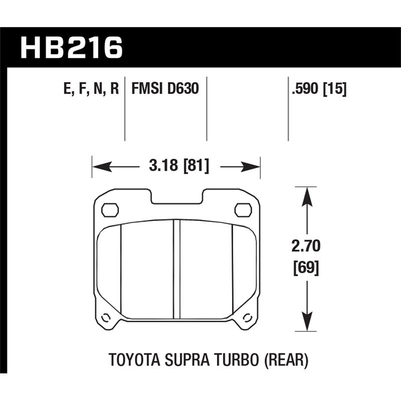 Hawk Performance Blue 9012 Brake Pads (HB216E.590)