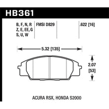 Load image into Gallery viewer, Hawk Performance ER-1 Disc Brake Pad (HB361D.622)