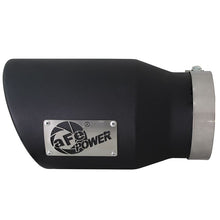 Load image into Gallery viewer, aFe MACH Force-Xp 409 Stainless Steel Clamp-on Exhaust Tip Black Left Side Exit (49T50702-B12)