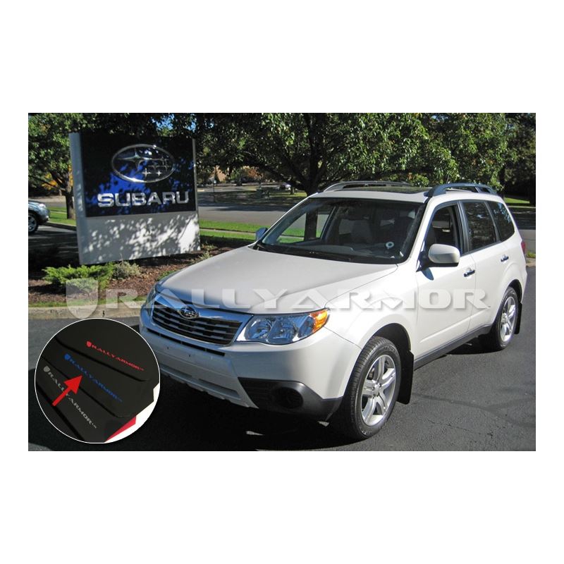 Rally Armor Black Mud Flap/Blue Logo for 2009 Subaru Forester (MF11-UR-BLK/BL)