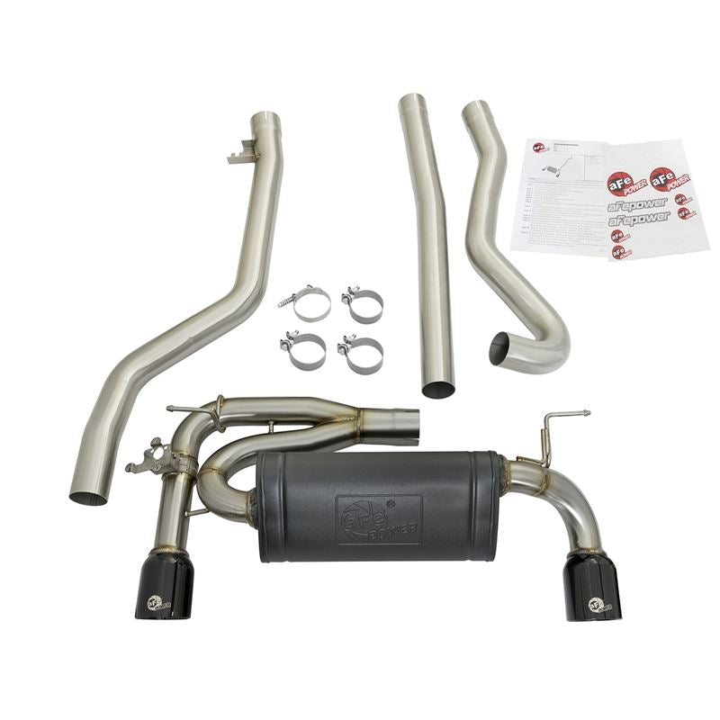 aFe MACH Force-Xp Stainless Steel Cat-Back Exhaust System w/Black Tips (49-36334-B)